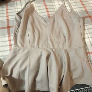 Deep V peplum top size S